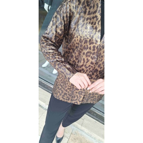 Leopar Standart Beden Hırka